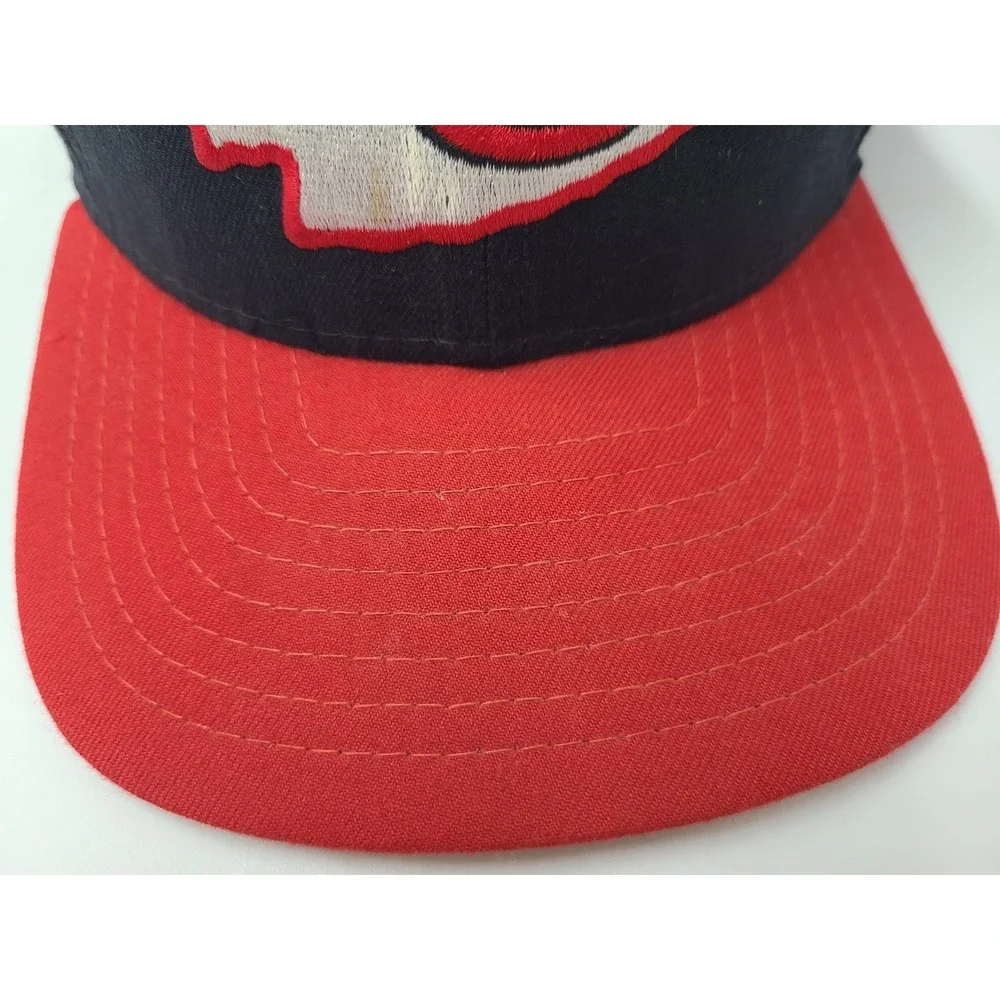 Vintage Kansas City Chiefs New Era Low Profile‎ Snapback Hat Cap Wool Black Red
